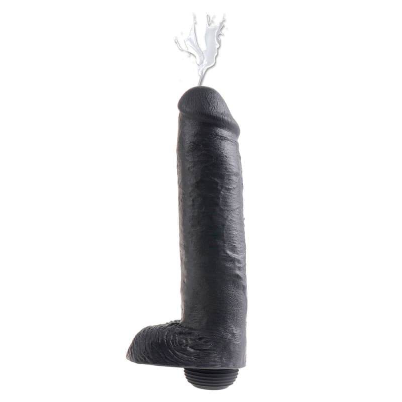 Thumb for main image King Cock 11 Inch Squirting Dildo Cock With Balls Black