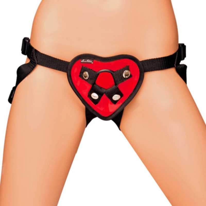 Thumb for main image Lux Fetish Red Heart Strap On Harness