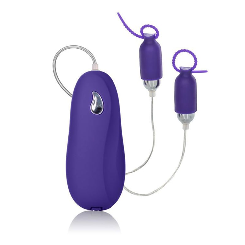 Thumb for main image Nipple Play Purple Silicone Vibrating Nipple Pleasurizers