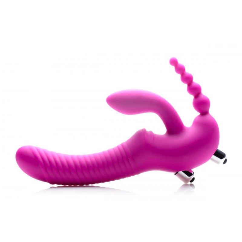 Thumb for main image Regal Rider Vibrating Silicone Strapless Strap On Triple G Dildo