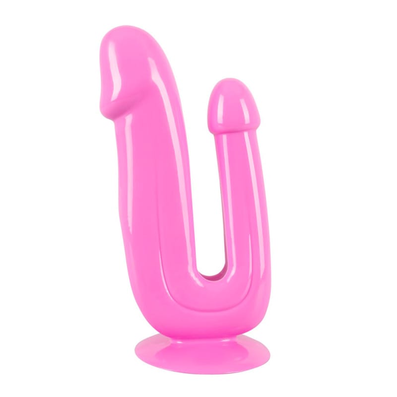 Thumb for main image Pink Duo Double Dildo with Suction Cup