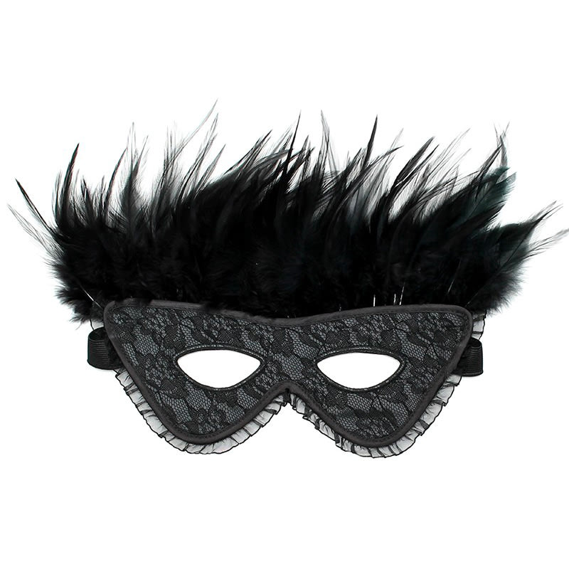 Thumb for main image Satin Look Feather Mask