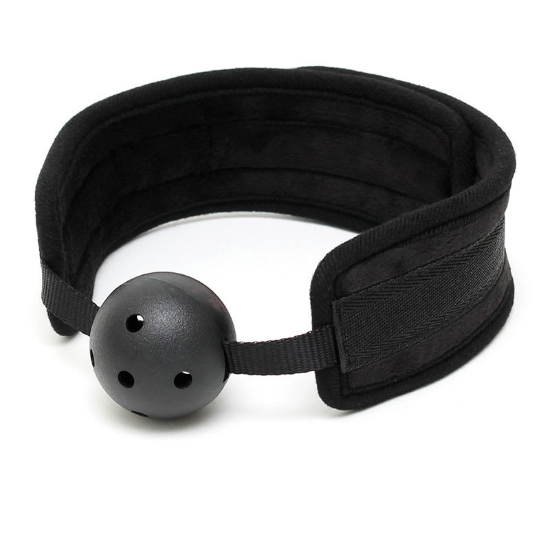 Thumb for main image Black Padded Mouth Gag With Breathable Ball