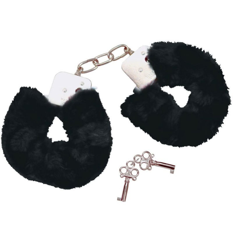 Thumb for main image Bad Kitty Black Plush Handcuffs