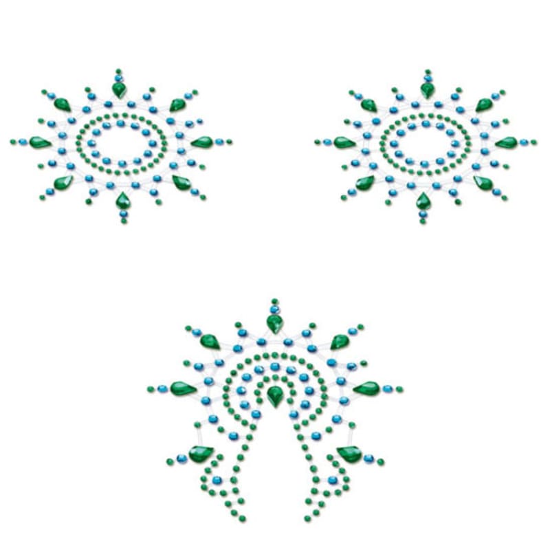 Thumb for main image Petits Joujoux Gloria Green Nipple and Vagina Pasties