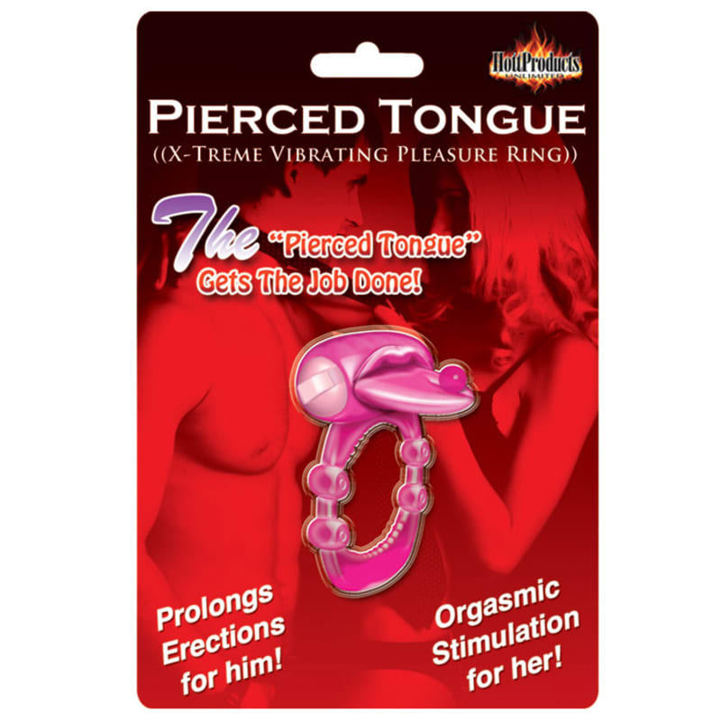 Thumb for main image Pierced Tongue Vibrating Silicone Cock Ring