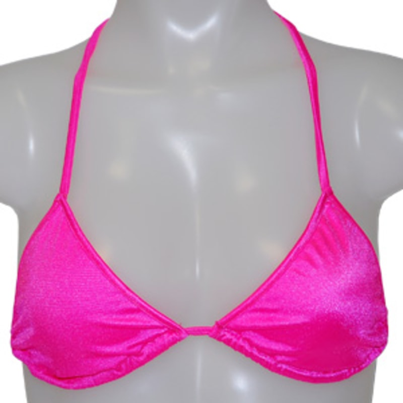 Thumb for main image Cstring Triangle Bikini Top Neon Pink