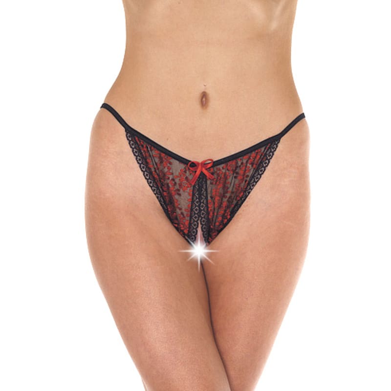 Thumb for main image Red and Black Tanga Open Brief