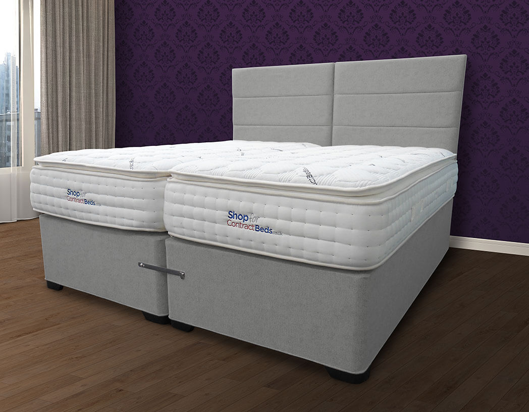 Hotel Pocket 1000 Pillow Top Zip Link Bed Set Shopforbeds