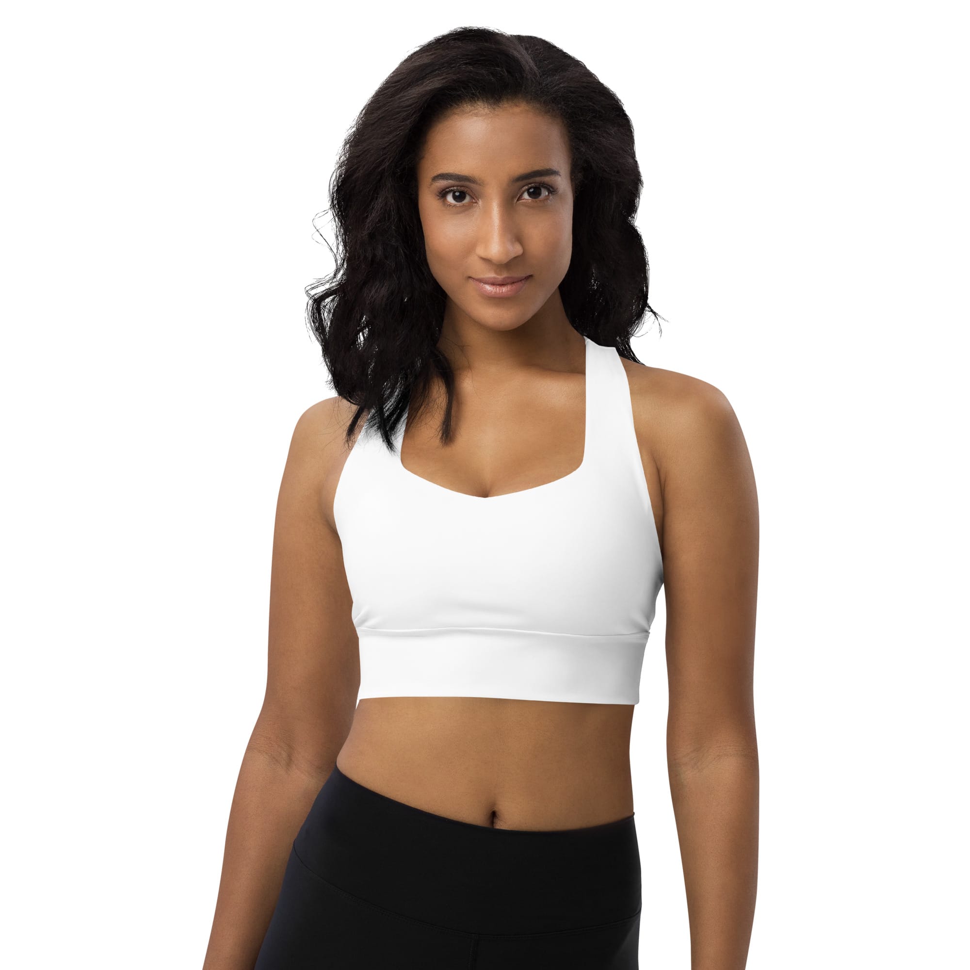 Longline Sports Bra / White