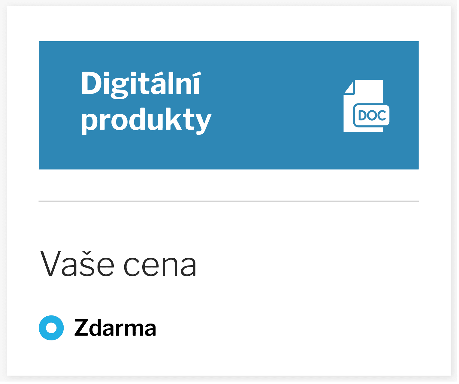 Doplněk Digitální produkty