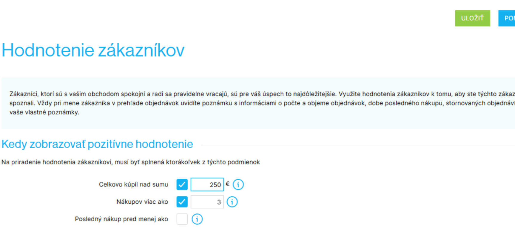 hodnotenie zákazníkov