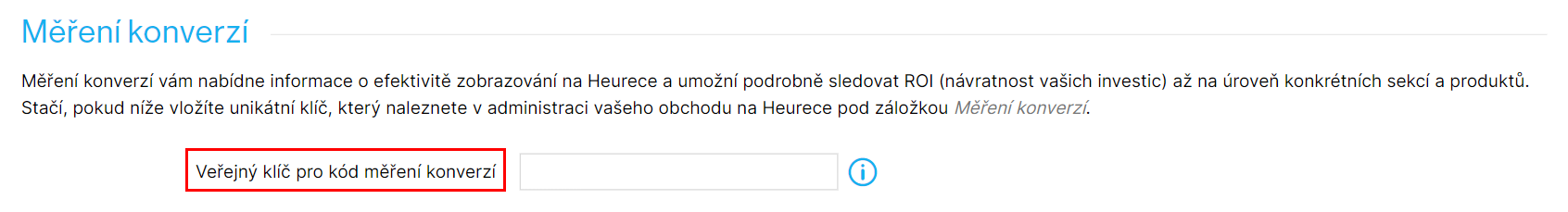 Aktivace měření konverzí v e-shopu