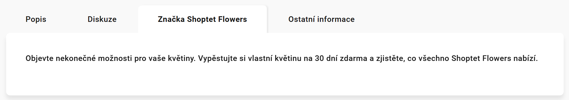 Zobrazení popisu značky v detailu produktu v šabloně Samba