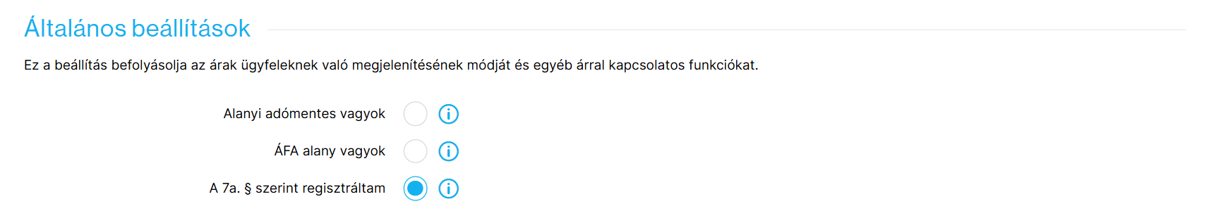 Konkrét adóbeállítások a Shoptet szlovák verziójában