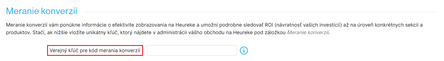 Aktivácia merania konverzií v e-shope
