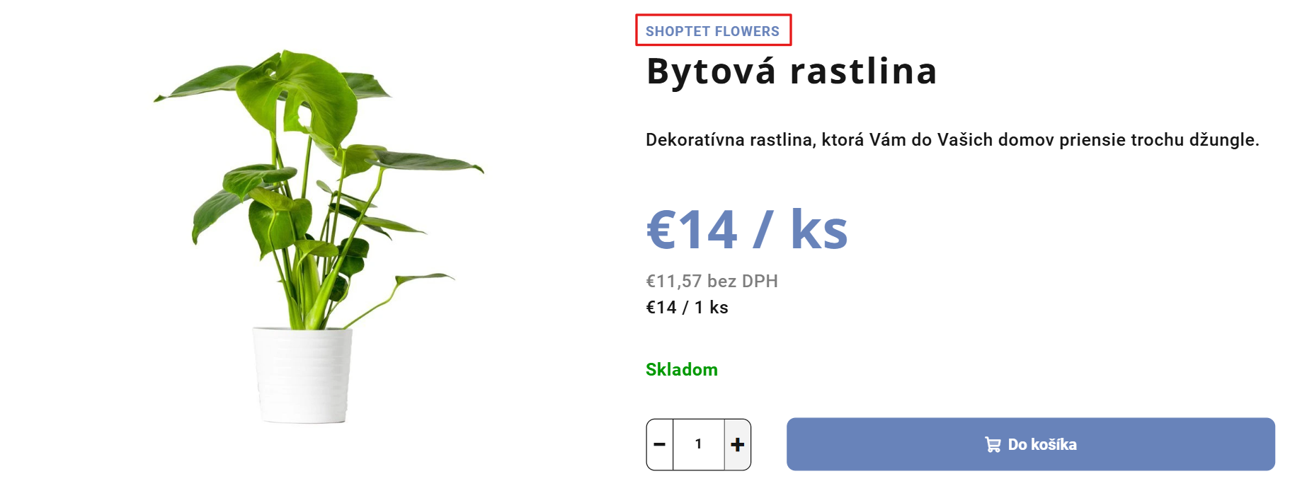 Zobrazenie značky v detaile produktu v šablóne Samba