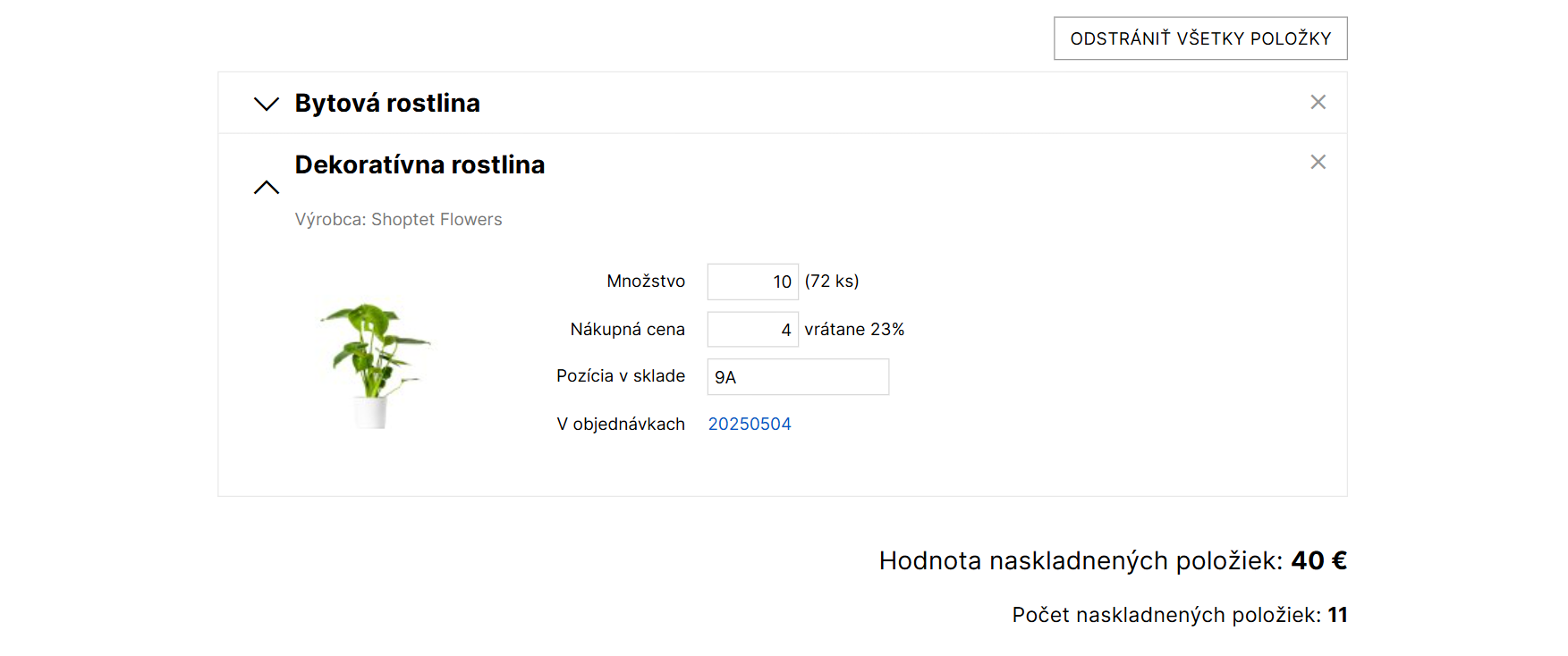 Naskladňovanie produktov pomocou čítačky kódov