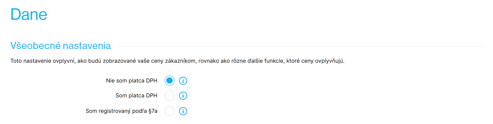 E-shop v režime neplatcu DPH