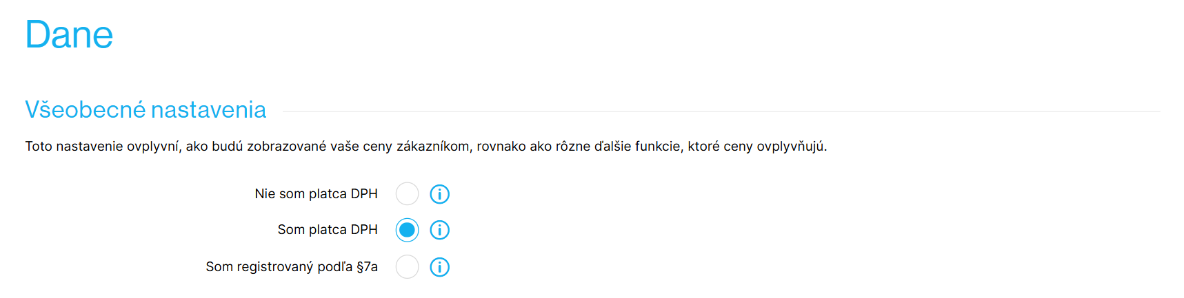 E-shop v režime platcu DPH