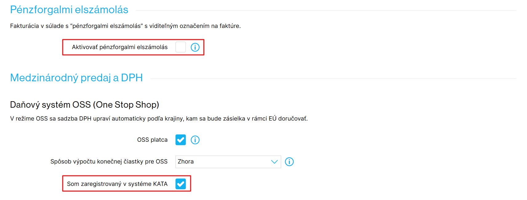 Špecifické daňové nastavenia v maďarskej verzii Shoptetu