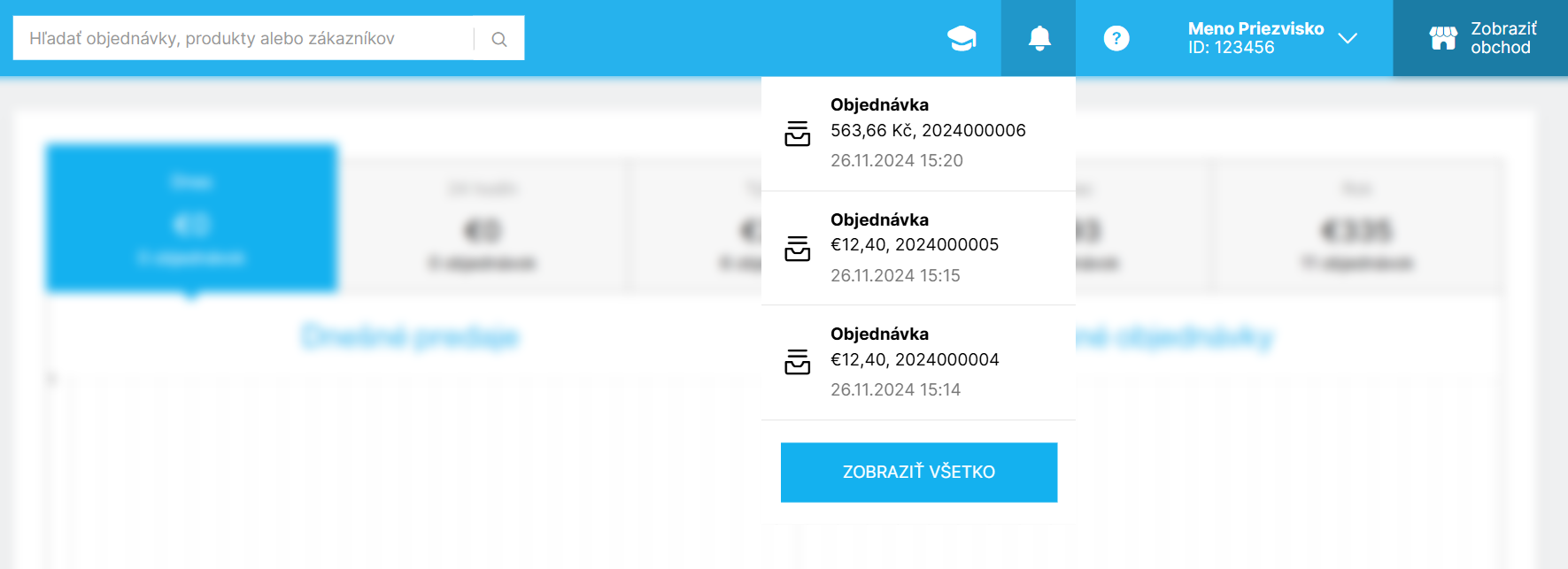 Zobrazenie notifikácií