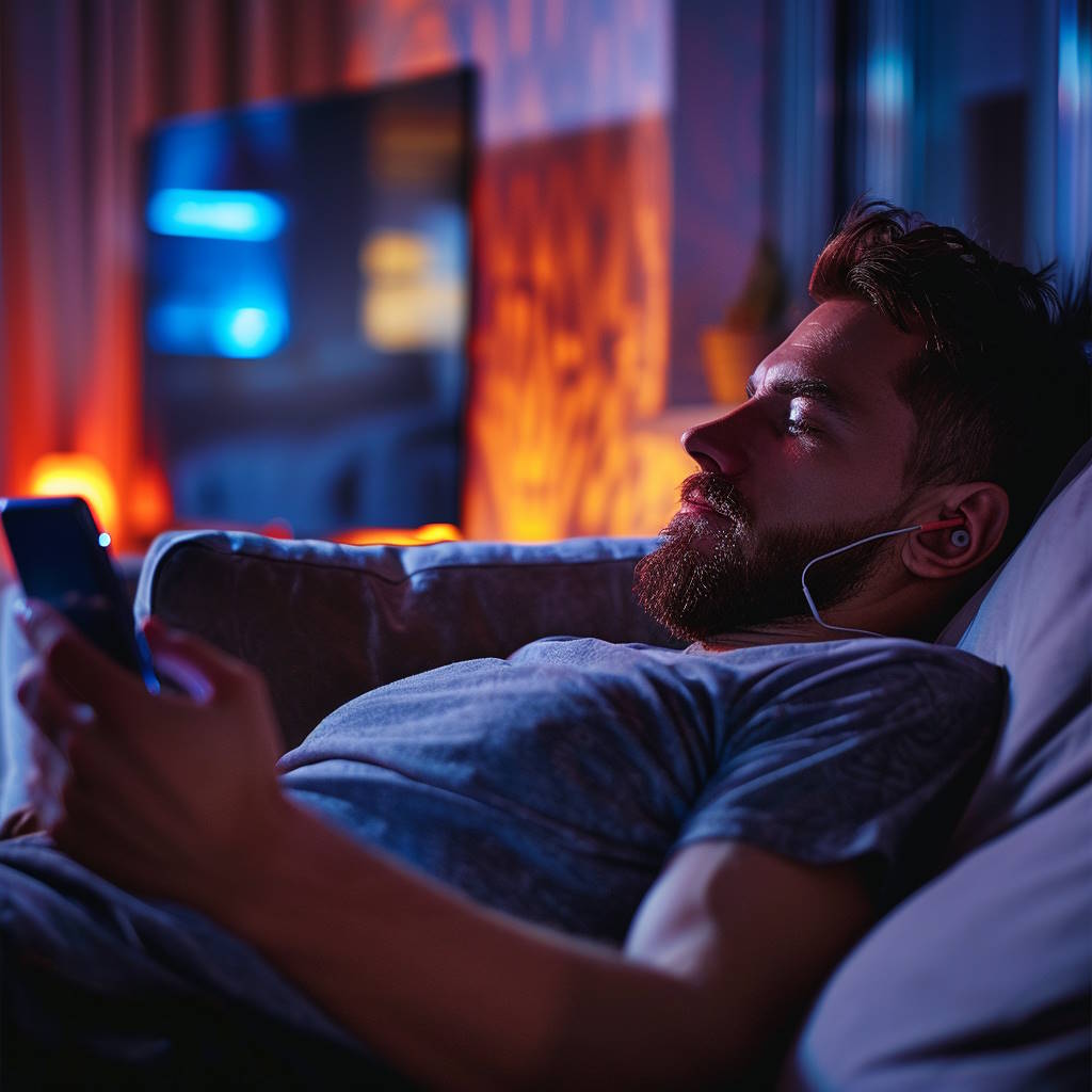 un hombre con su telefono movil