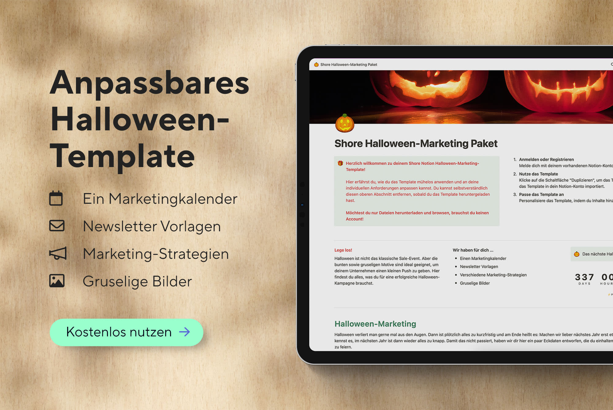 Das Shore Halloween Marketing Paket