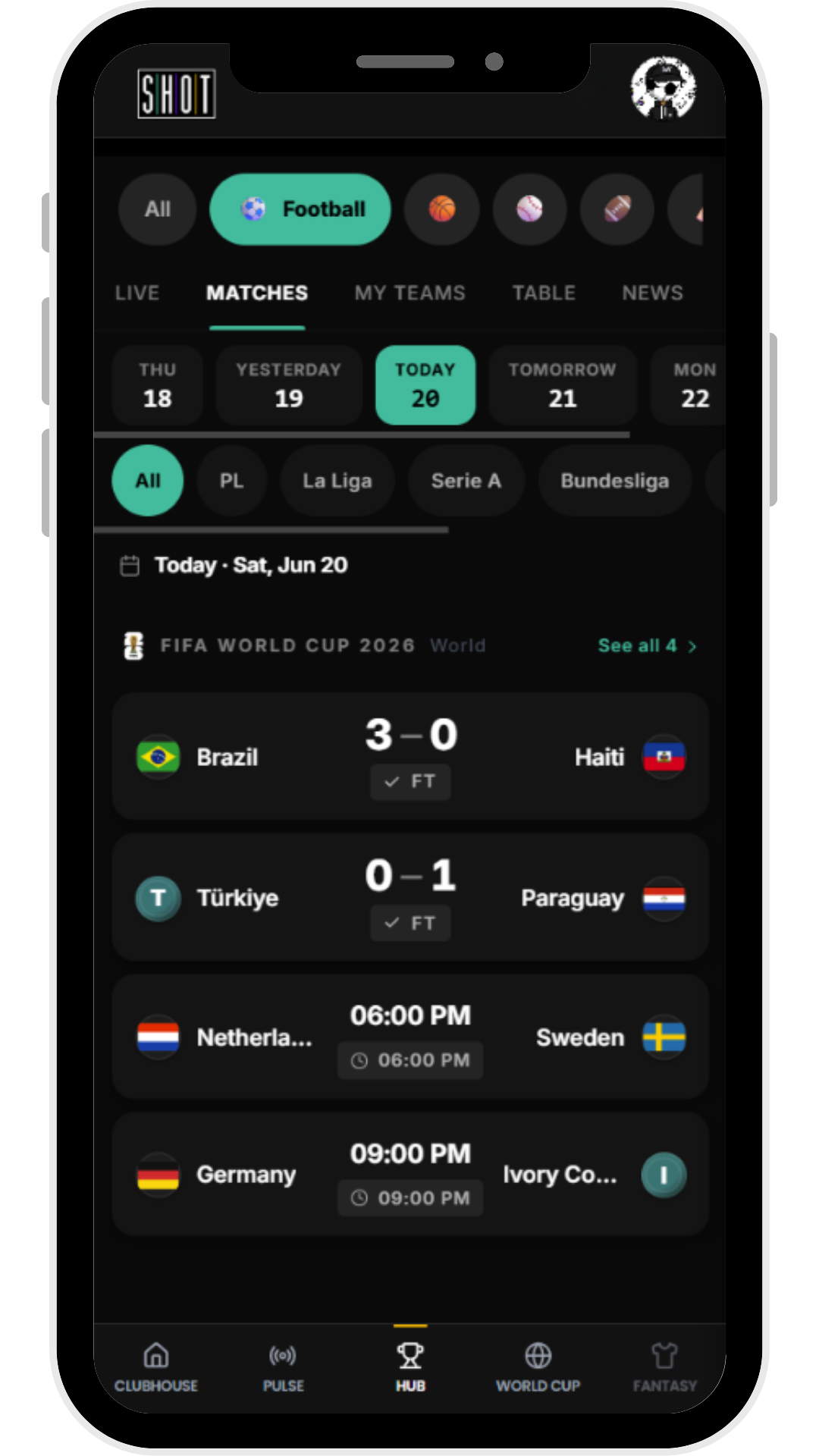 PULSE match centre