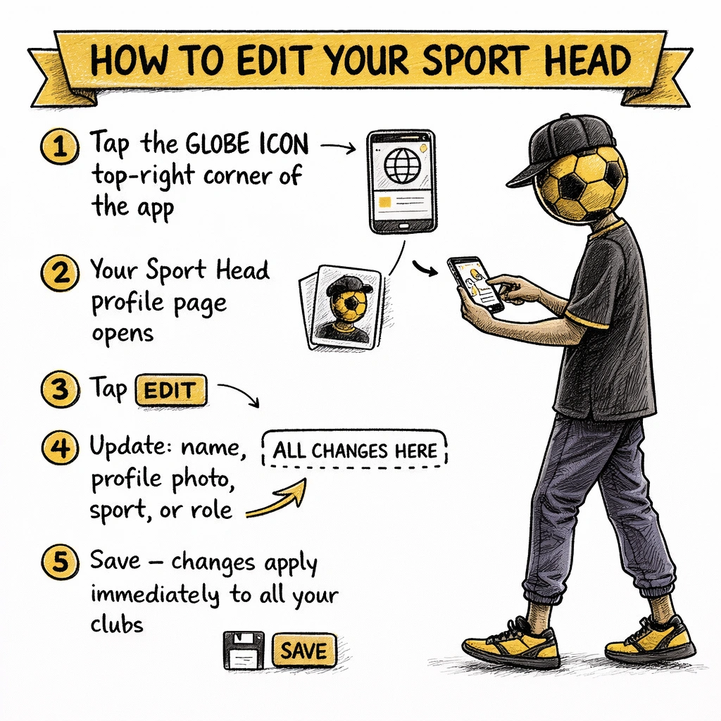 Edit your Sport Head screen