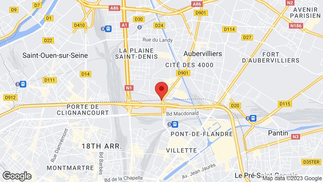 pin 33 Avenue de la Porte d'Aubervilliers, 75018 Paris