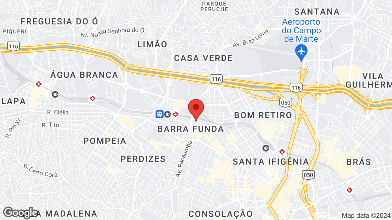 R. Barra Funda, 969 - Santa Cecilia, São Paulo - SP, 01152-000, Brasil