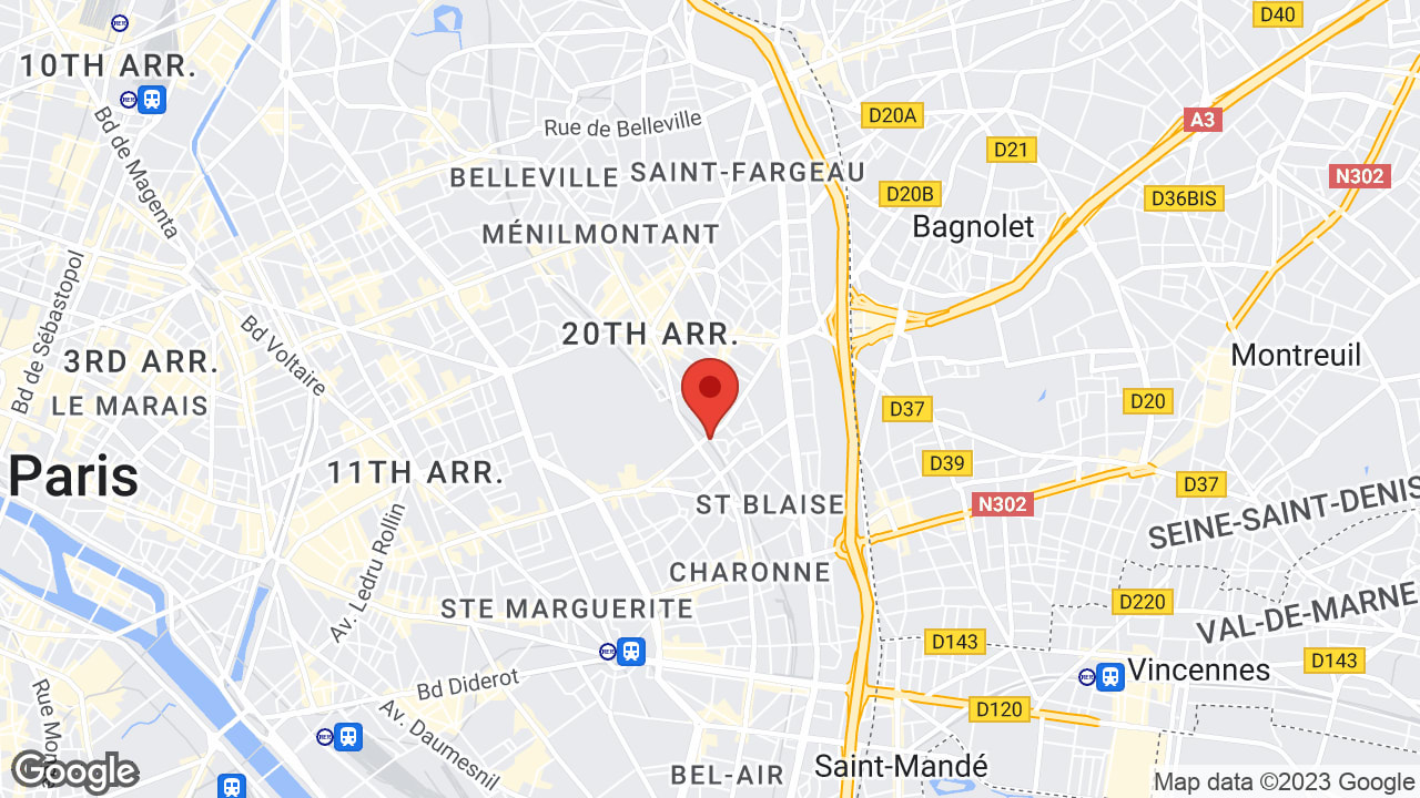 104 rue de bagnolet 75020 Paris