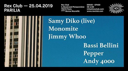 Parila: Samy Diko Live, Monomite, Jimmy Whoo, Bassi Bellini