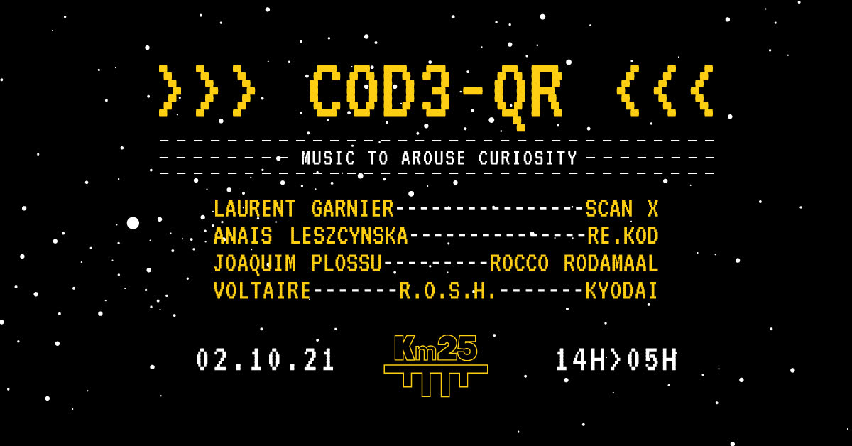 Cod3 QR Records : The first label party avec Laurent Garnier