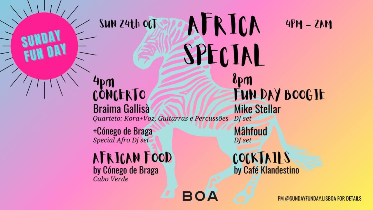 SUNDAY FUN DAY #2 - Africa Special - Sun, 24 Oct