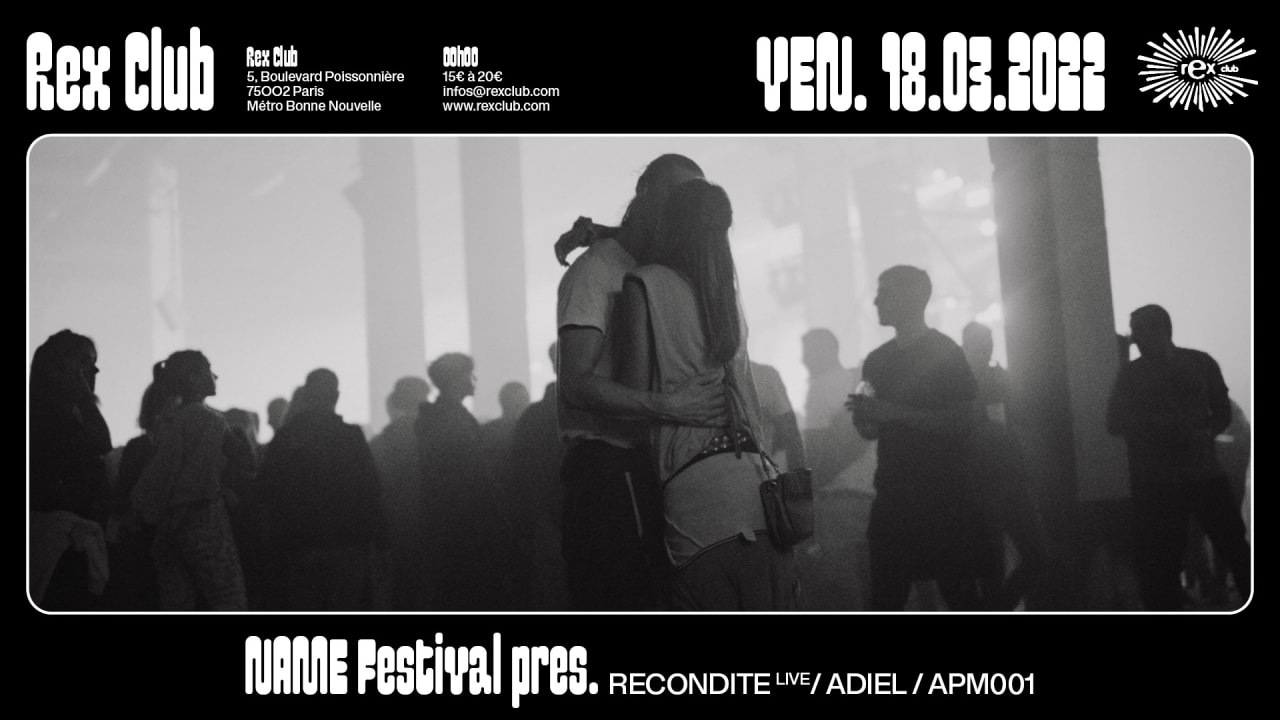 Name Festival presents: Recondite (Live), Adiel, APM001