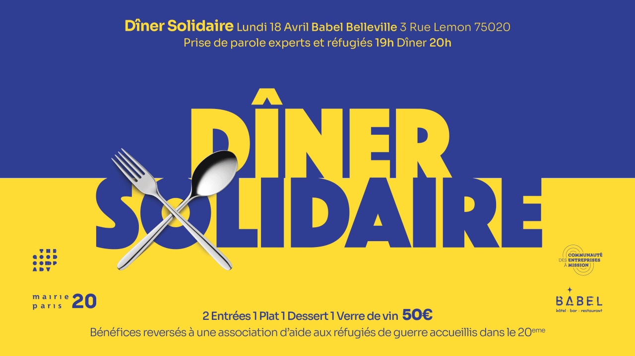 Diner Solidarité Ukraine - Belleville