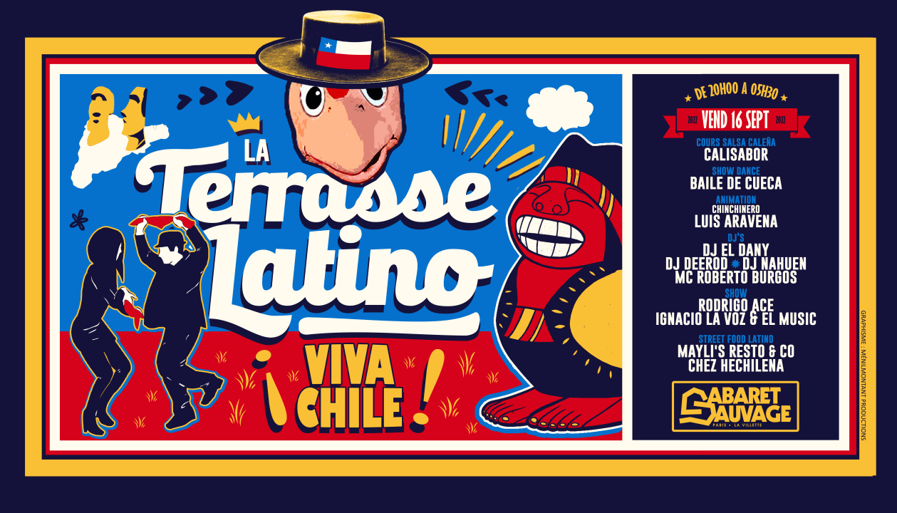 Vendredi 16 Septembre 2022 - La Terrasse Latino "Viva Chile"