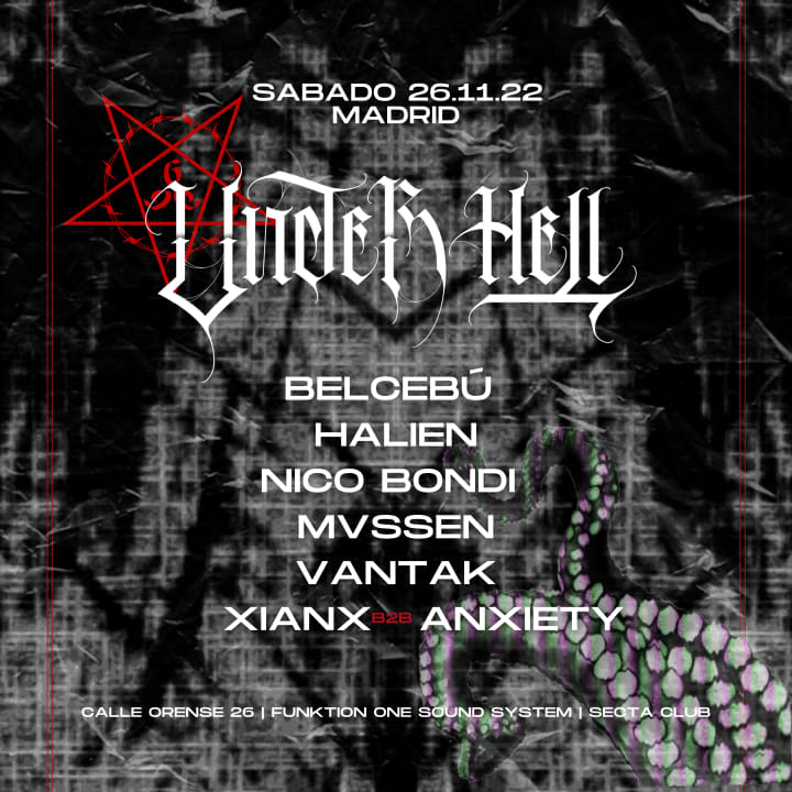 Under Hell: 26 Nov 22 / 12H de Techno