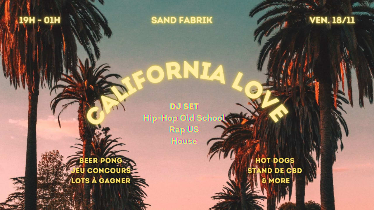 🎫 California Love, Sand Fabrik