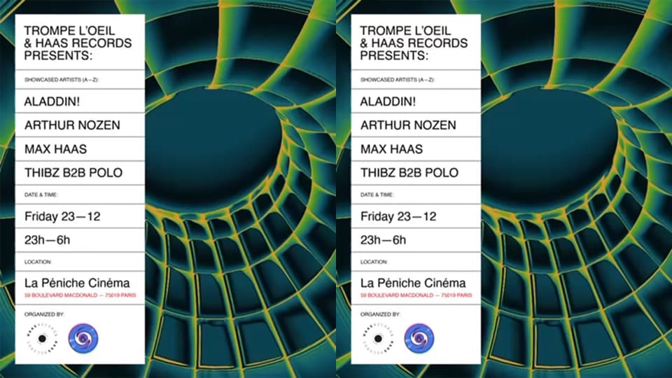 Haas Records x Trompe l'Œil - Invite Aladdin! & Arthur Nozen