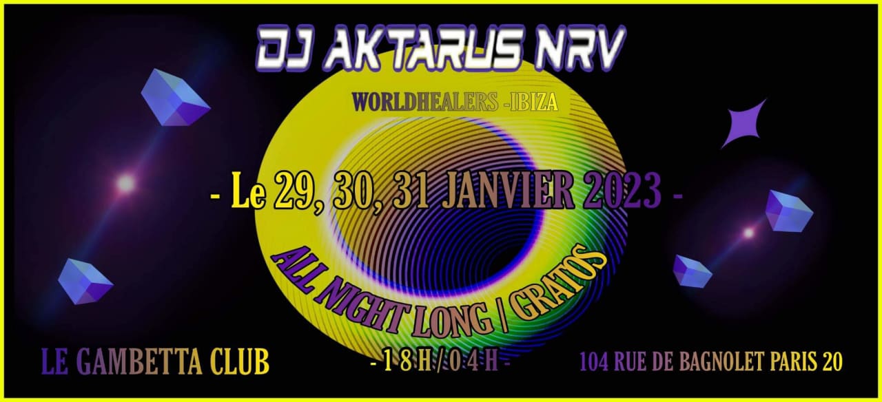 Dj Aktarus Nrv All night long /gratos le 29 30 ET 31 janvier