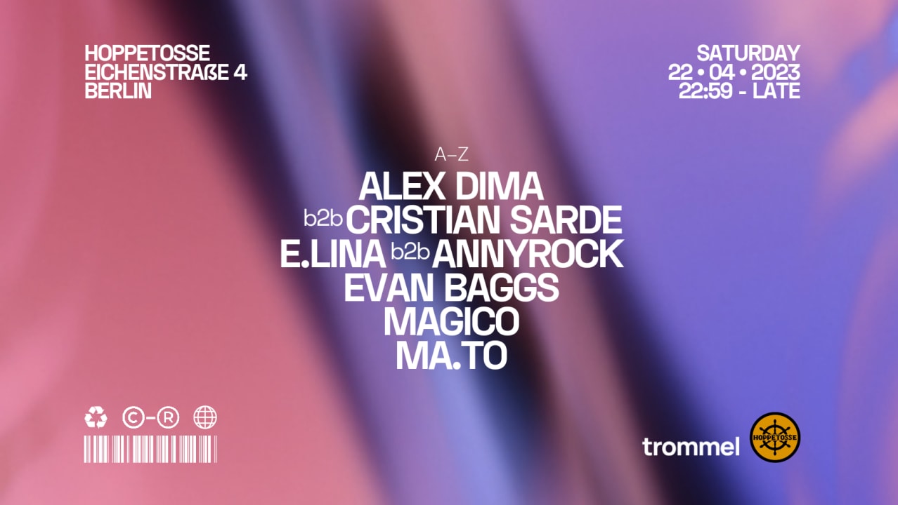 Trommel showcase at Hoppetosse w/ Evan Baggs, Magico & more