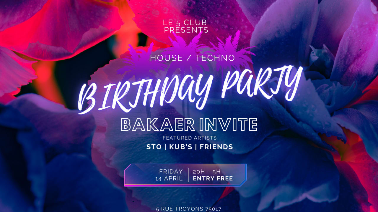 5CLUB x Bakaer Birthday Party [House to Techno]