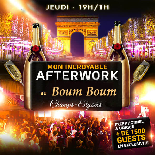 AFTERWORK EXCEPTIONNEL AU BOUM BOUM CLUB ET TERRASSE GÉANTE