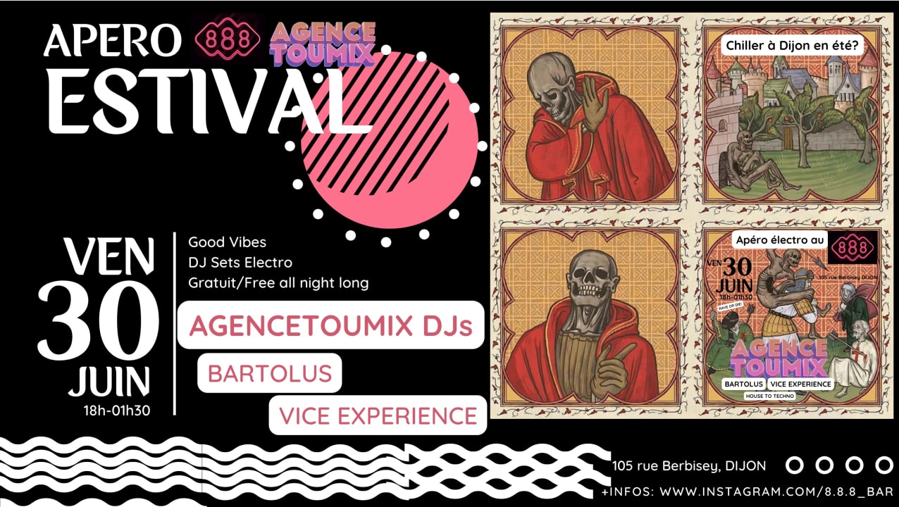 Apéro électro “Summer of Love” w/ AGENCETOUMIX DJs @ 888 Bar