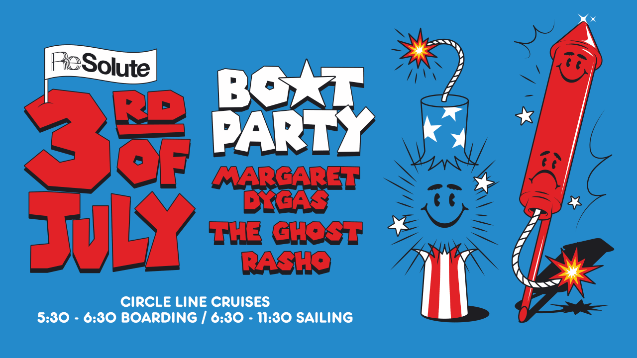 SOLD OUT ReSolute July 3rd Boat Party RAIN OR SHINE!