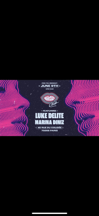 Kiss club by luke delite and Marina Diniz 9 june