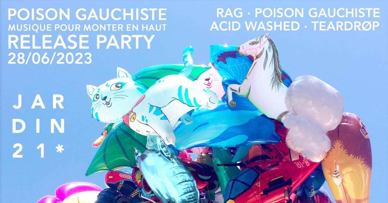 Release party: Poison Gauchiste, RAG, Acid Washed, TearDrøp